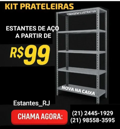 Estantes de Aço a partir de R$99,00