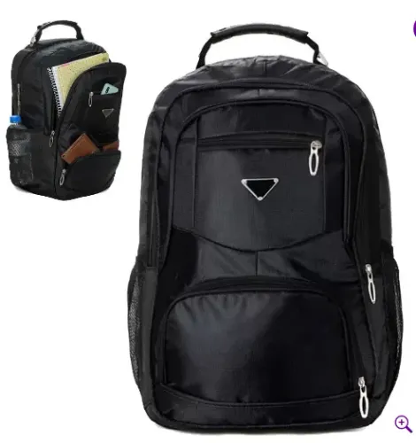 Mochila Masculina para Notebook - Preta (Escolar e Casual).