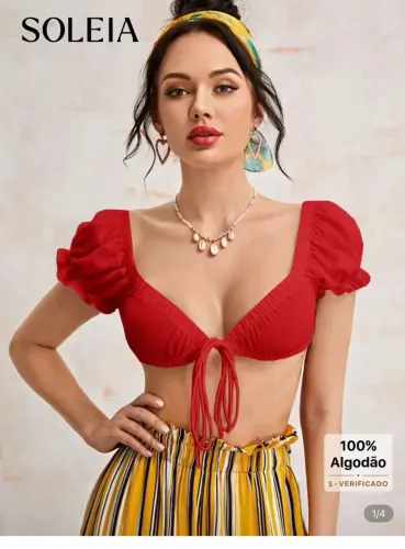 BLUSA TOP DE AMARRAÇÃO