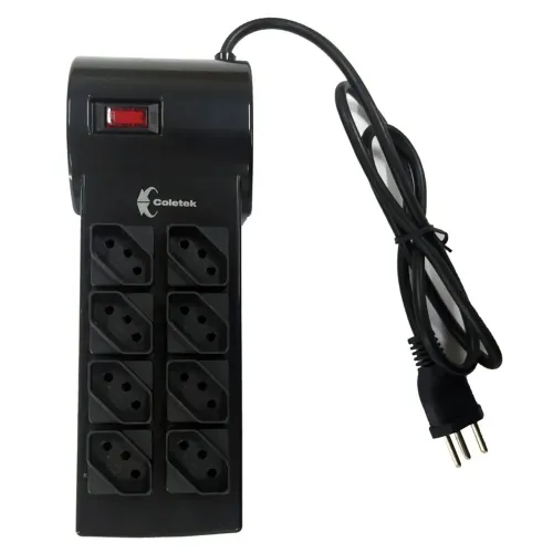 Extensao Filtro De Linha Com 8 Tomadas FL-82BK C3 Tech