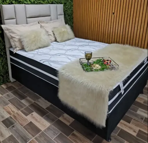 Cama Box Solteirão 1,08x198x25cm Plumatex DIVIDIMOS EM ATE 10 X SEM JUROS 