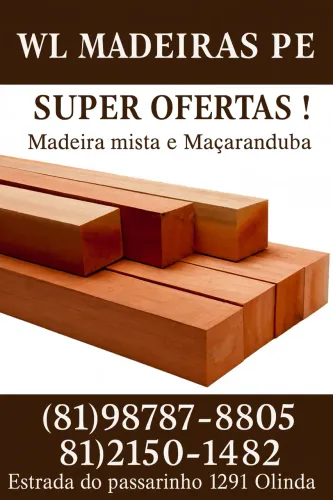 Madeiras mista e Maçaranduba até 8mt