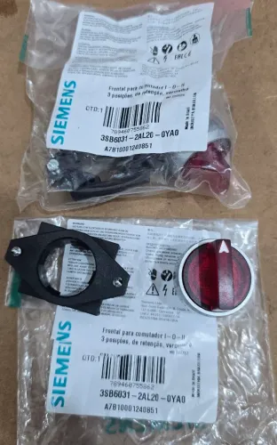 Chave seletora 3 posições vermelho Siemens