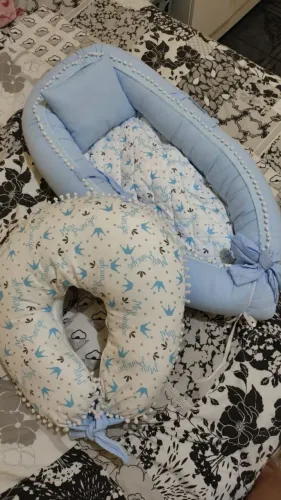 DISPONÍVEL Ninho redutor de berço dupla face + almofadinha de bebê 