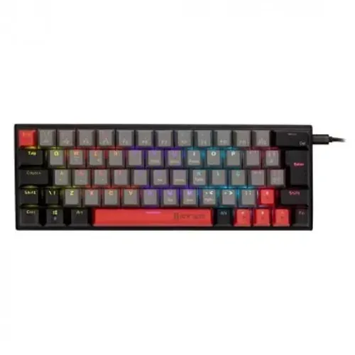 Teclado Mecânico Gamer New Hero Titan Mini 60%, Rainbow, Switch Blue, ABNT, USB, Cinza e P