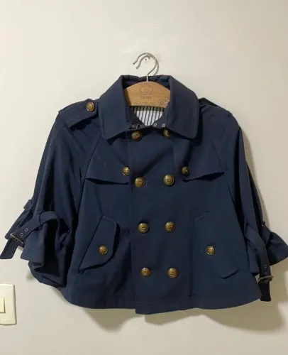 casaco estilo pelerine burberry original