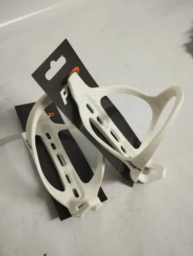 Par de Suporte de Garrafa de Bicicleta Branco PTK - Novo!