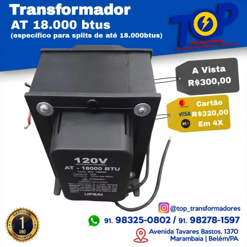 Transformador 7.000Va - Splits de até 18.000 BTUs