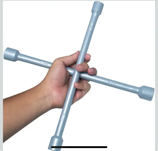 Chave De Roda Universal Em Cruz Estrela 4 Bocas 17x19x21x23mm