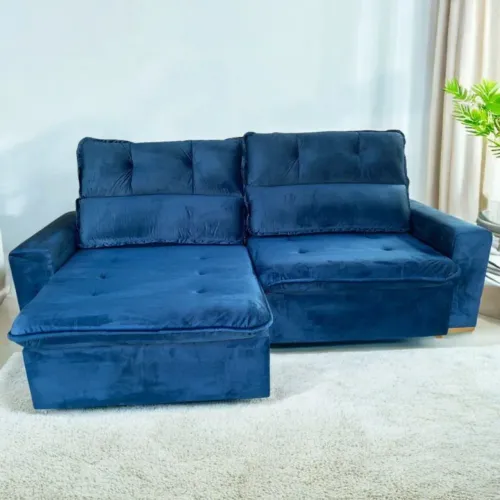 Sofá Retrátil e Reclinável Pequim 2,40 cm Pronta Entrega 
