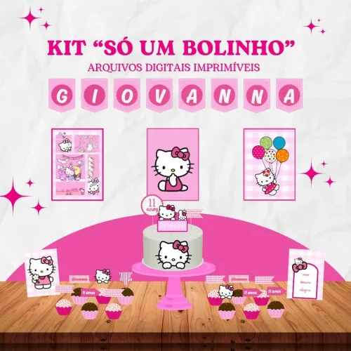 Kit Só um Bolinho Personalizável | Arquivos Digitais Imprimíveis