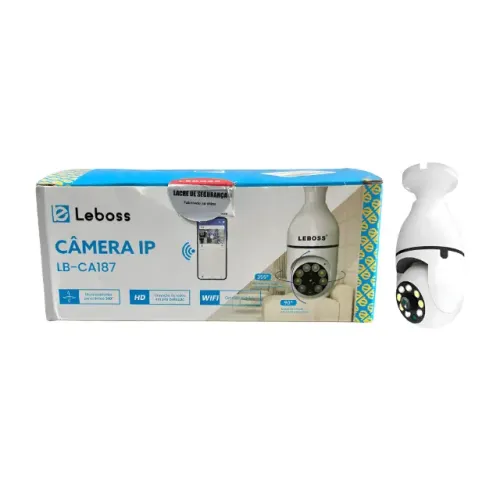 Câmera Wifi Lâmpada Segurança 360 App Yoosse Leboss LB-CA187