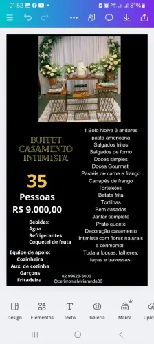 BUFFET CASAMENTO INTIMISTA COMPLETO