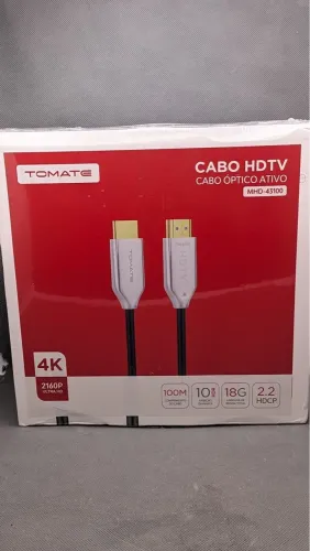 Cabo Óptico Ativo HDTV 4K 100m Tomate MHD-43100