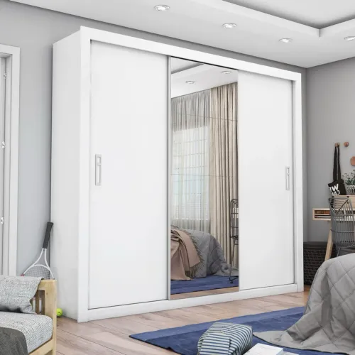 Guarda-Roupa 3 Portas Espanha Plus 2,16 m Branco tt33