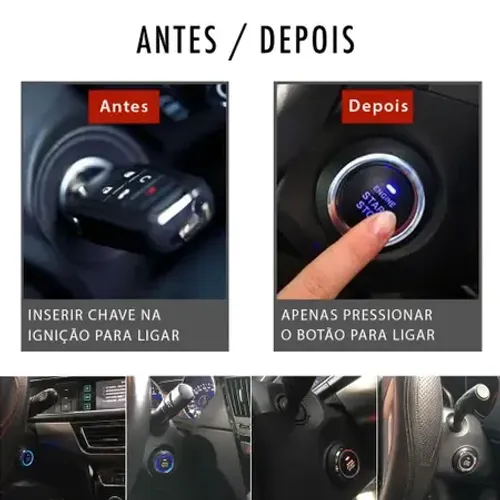 KIT START STOP para carro, partida remota, chave LCD de luxo
