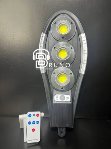 Refletor Luminária Solar Led Cob 150w Com Sensor<br>