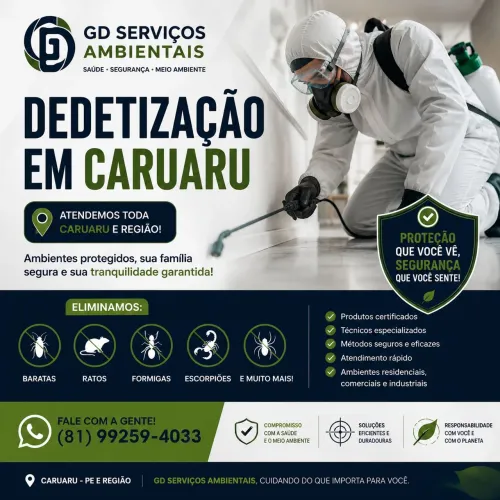 ? DEDETIZAÇÃO EM CARUARU E REGIÃO!