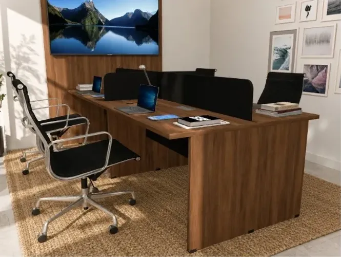 Estação Wood Delluxe. Alto Padrão: 16 Tomadas. L270cm x P140cm x A105cm