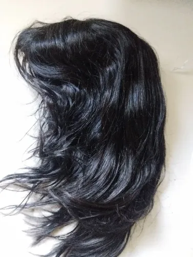 Peruca Cabelo Humano Orgânico Preta onix Tam. M Vitória Regea Perucas