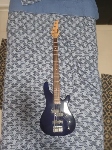 BAIXO AUSTIN AZUL 4 CORDAS COM CASE