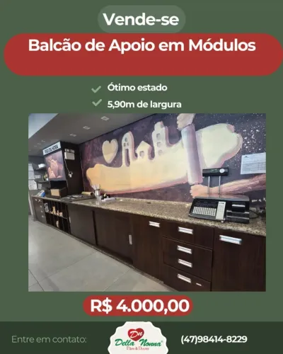 BALCÕES VENDIDOS SEPARADAMENTE E MÓVEIS DE PADARIA.. VENDIDOS SEPARADAMENTE