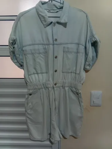 Macacão curto jeans