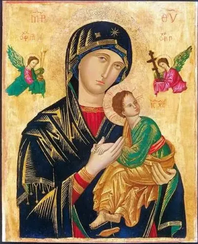 Quadro de Nossa Senhora do Perpétuo Socorro 1m X 70cm 