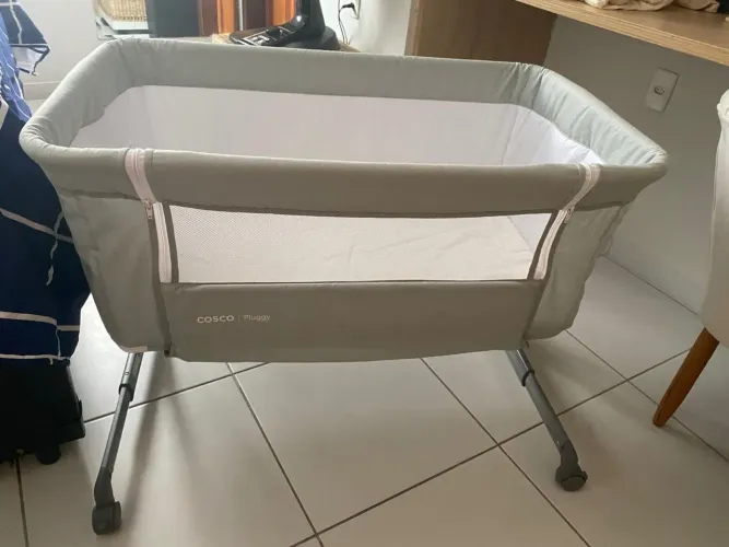 Berço co-bed cosco novinho cinza