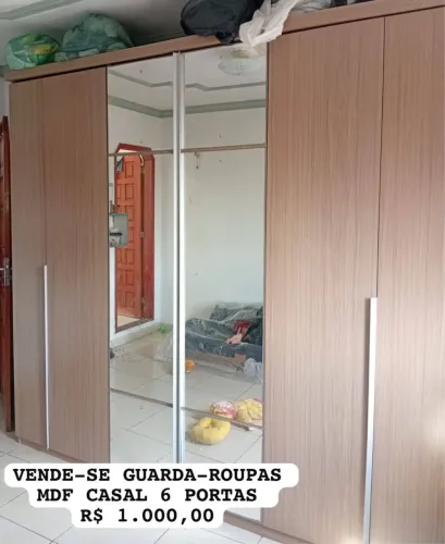 Guarda-Roupas Casal MDF 6 portas