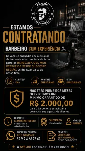 Vaga para  barbeiro 