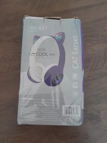 Fone De Ouvido Gatinho Bluetooth Infantil Led Menino Menina