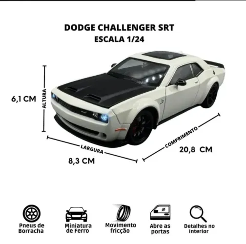 Carro miniatura 1/24 Dodge SRT