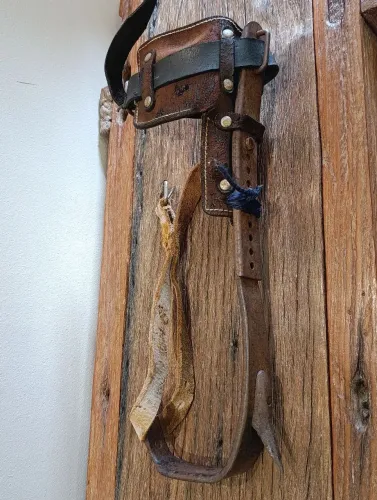 Espora de escalada antiga 