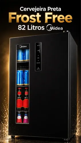 Cervejeira Preta Frost Free 82 Litros Midea