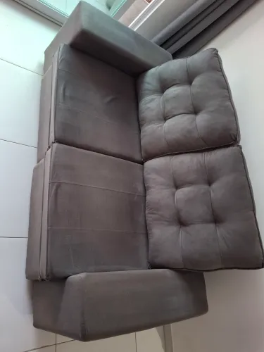 Sofá retrátil cinza 1,80 2/3 lugares