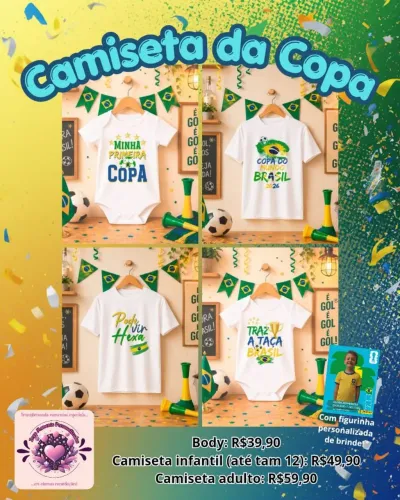 Camiseta e Body da Copa