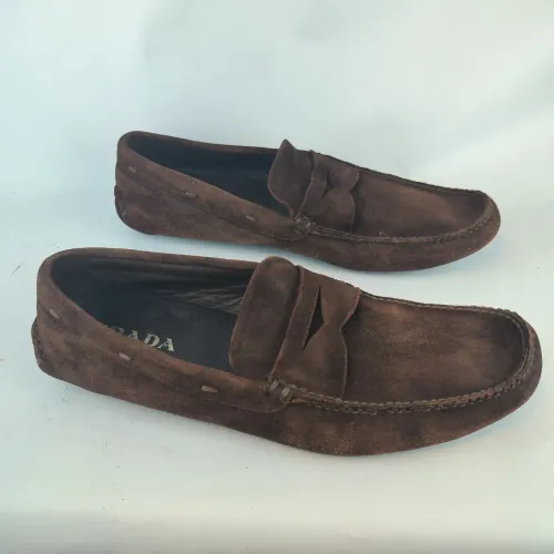 mocassim prada masculino tamanho 42 cor marrom café 