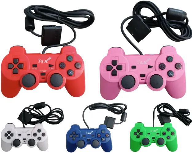 Controle PS2 e PS1 Com Fio 1,8m - Qualidade Superior