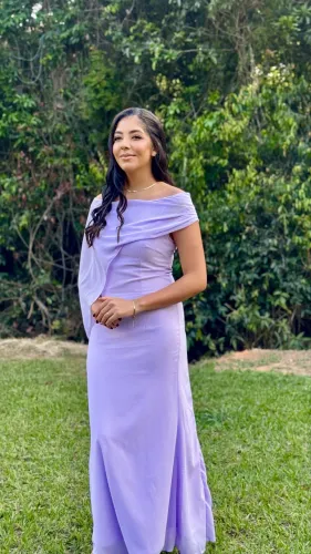 Vestido festa lavanda