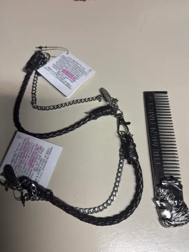 Corrente Zara com couro + pente de metal