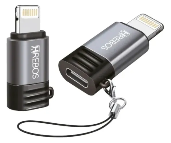 Adaptador Otg Usb-c Fêmea Para Lightning Macho - Hrebos