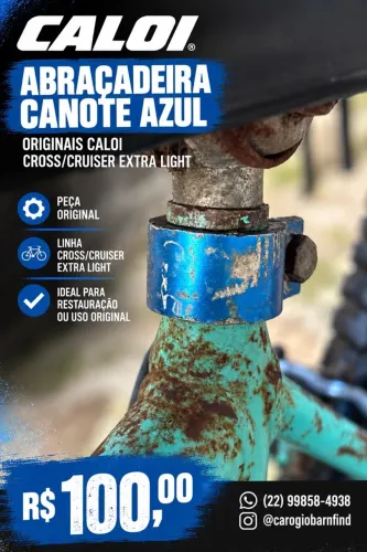 Abraçadeira Canote Azul Bicleta Caloi Cross/Cruiser Extra Light 