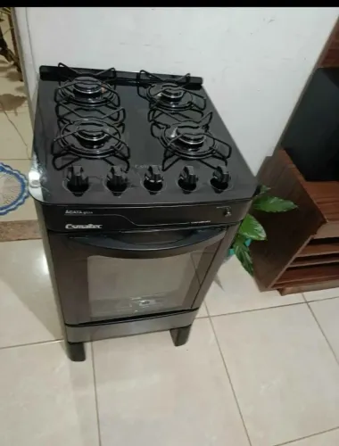 Fogão esmaltec mesa de vidro acendimento automático funciona perfeitamente