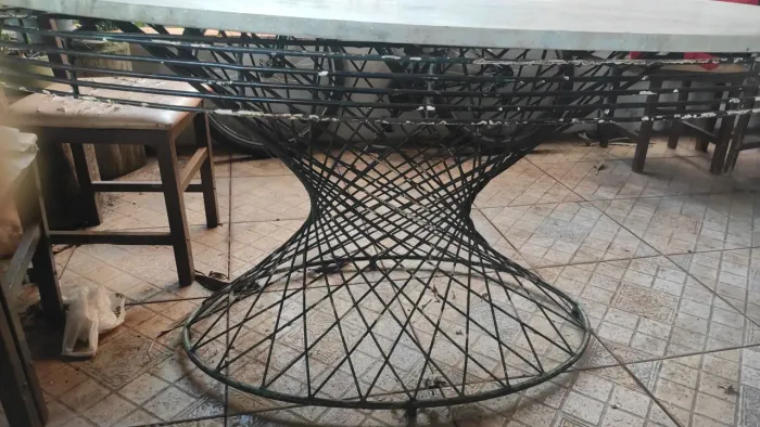 Base pra mesa ferro oval