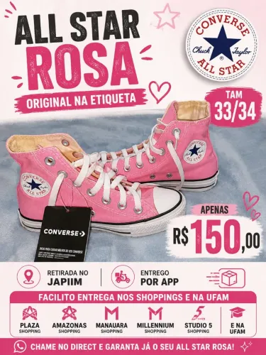 ALL STAR ROSA ORIGINAL NA ETIQUETA