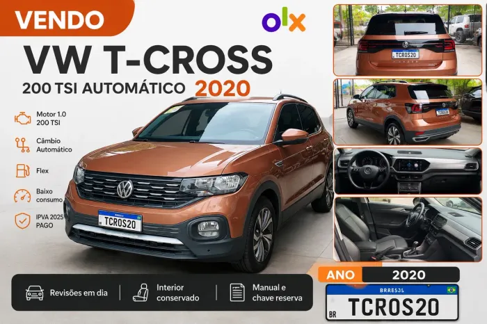 Volkswagen T-Cross Comfortline 1.0 TSI Flex 5P Aut. 2020