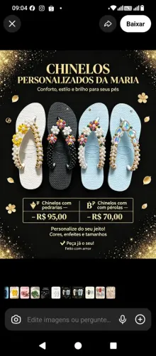 Chinelos personalizados