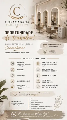 Equipe para salão de beleza