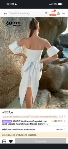 Vestido de noiva curto